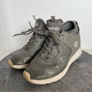 Heelys Piper Grey Leather High Top Skates Shoes Sneakers Size 3